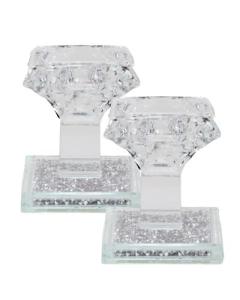 Crystal Candle Holder - Silver Filling Stand