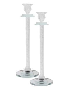 2 Pcs Crystal Candle Holder 9"