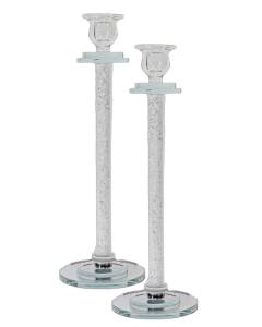 Crystal Candlesticks 15" - Clear Filling