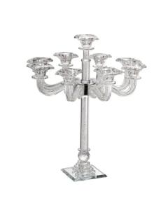 Candelabra with 9 Branches and Clear Crystal Filling
