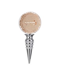 Crystal Wine Bottle Cork "L'Chaim" Gold Plates