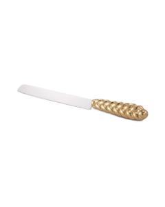 Challah Knife Non-Serrated By Hazorfim - Silver Plated