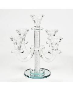 Crystal Candelabra 5 branch White Filling