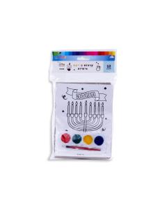 12 Personal Coloring Kits Chanukah - Menorah