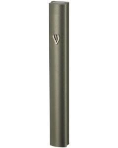 Aluminum Mezuzah With Metal Shin 15 Cm- Champagne