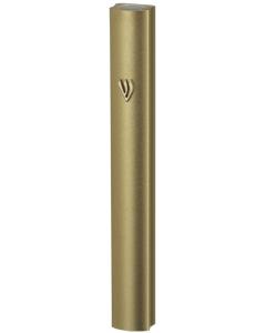 Aluminum Mezuzah With Metal Shin 12 Cm- Gold