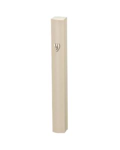 Aluminum Mezuzah - Off-White - Metal Shine