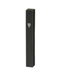 Black Plastic Mezuzah with Rubber Cork 12 cm