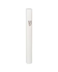 Aluminum Mezuzah White 12 cm