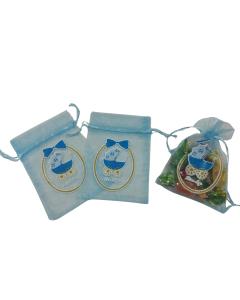 Light Blue "It's a boy" Organza Bag - 10pcs
