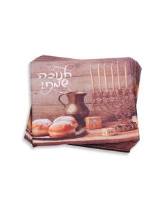 Happy Hanukkah Paper Napkins with Pitcher and Donuts 20 pcs
