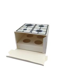 Box For 4 Muffins - Oven Look