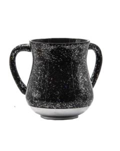 Aluminum Washing Cup with Sparkling Stripes - Dark Gray