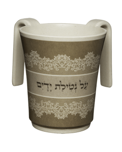 Melamine Washing Cup 14 Cm With Brown Color Printing