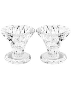 A Pair Of An Elegant Crystal Candlesticks 3 Cm