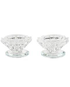 A Pair Of An Elegant Crystal Candlesticks 3 Cm