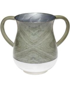 Aluminum Washing Cup 13 Cm - Marble Texture