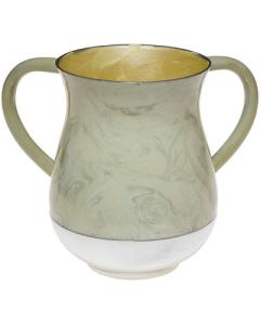 Aluminum Washing Cup 13 Cm - Marble Texture