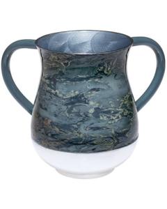 Aluminum Washing Cup 13 Cm - Marble Texture