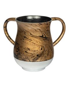 Aluminum Washing Cup 13 Cm - Marble Texture