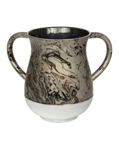 Aluminum Washing Cup 13 Cm - Marble Texture