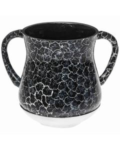 Aluminum Washing Cup with Mesh Texture and White Base