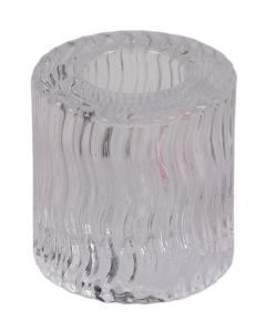 Clear Wavy Crystal Candlestick