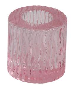 Pink Wavy Crystal Candlestick