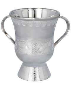 Plastic Elegant Washing Cup 16 Cm- Silver