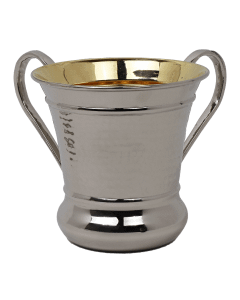 Stainless Steel Washing cup hammered with brass inside