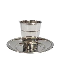 Kiddush Cup Set Stainless Steel Dotted 3" ( 140 ml 4.7 oz)