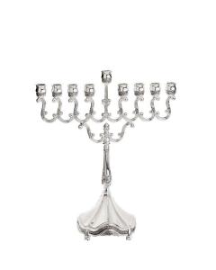 Menorah Nickel Plated Small 8.5 "