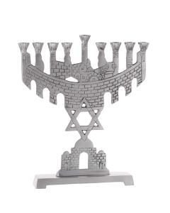 Menorah Standing With Jerusalem Shinny 9"