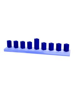 Strip Menorah Enamel Finish Purple And Navy