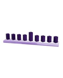 Strip Menorah Enamel Finish Purple