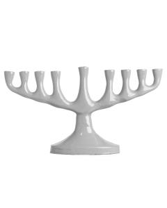 Menorah Stainless Steel Silver 5.5 x 10"