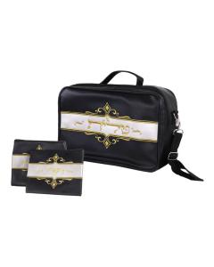 Black-White Travel Tallit Bag With Rashi-R"T Bags