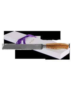Swivel Hammered Knife Stainless Steel Gold Handle