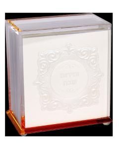 Acrylic Zemiros Holder With 8 Zemiros Embossed