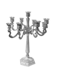 Silver Filigree Candelabra - 9 Branch - 17"