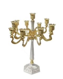 Silver & Gold Filigree Candelabra 11 Branch 16"