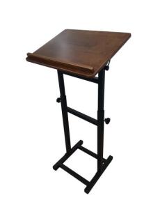 Assembled Wooden Book Stand /Shtender Walnut Color Oak - Adjustable Height Up To 43"
