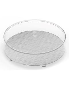 Acrylic Matzah Box with Silver Textured Design