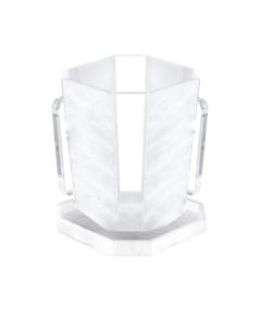 Acrylic Frosted Washcup and Tray