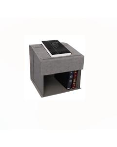 Grey Faux leather Portable & Adjustable Shtendable -Medium