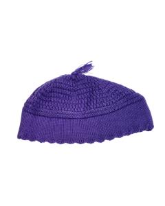 Yerushalmi Kippah Royal Purple  - Medium