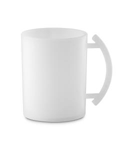 Acrylic Washing Cup - White w/ White Handles