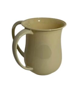 Dotted Off-White Acrylic Washing Cup with 2 Handles