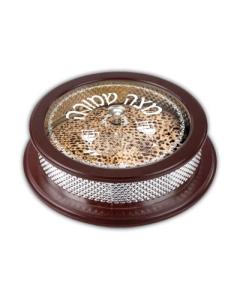 Matzah Holder Wood And Silver Plated