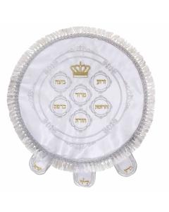 Brocade Matzah Cover - 3 Pockets with Hard Plastic